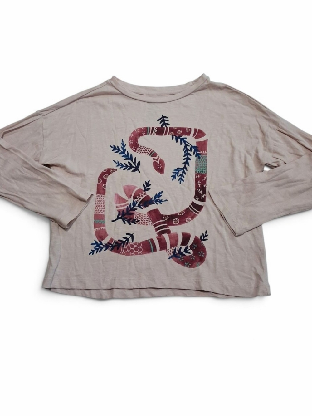 Gymboree Girls Long Sleeve Snake Graphic T-Shirt 5/6